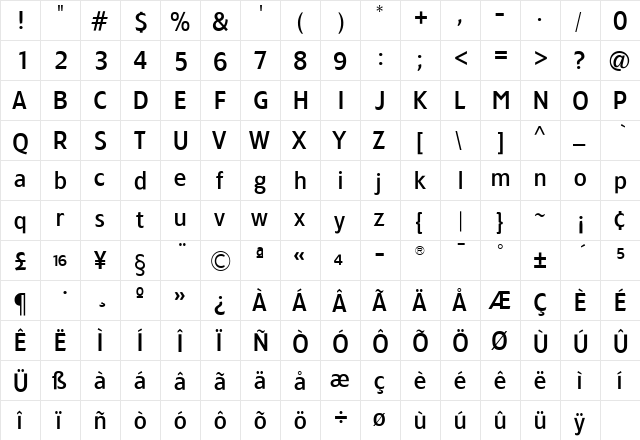 TFForever Medium font glyphpreview