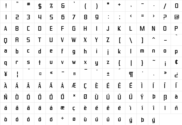 SF Proverbial Gothic Regular font glyphpreview