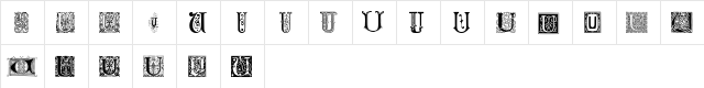 Ornamental Initials U Regular font glyphpreview