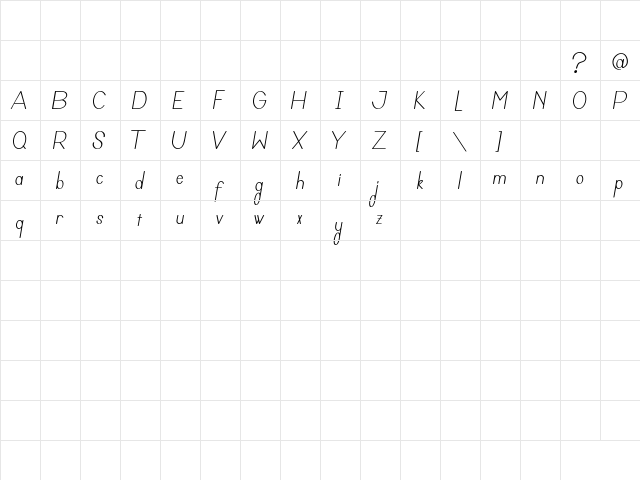 Qing Regular font glyphpreview
