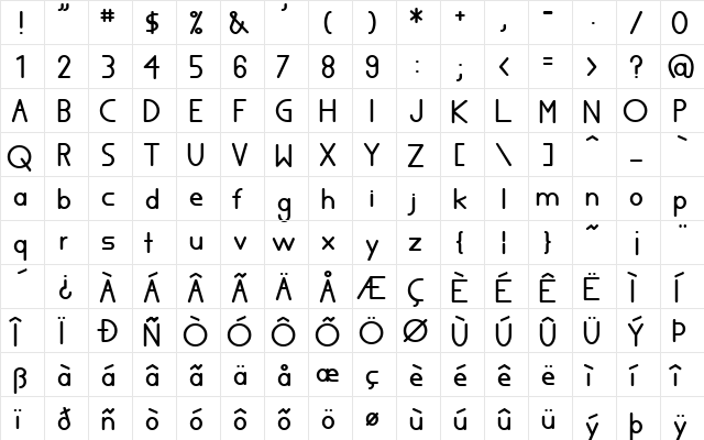 Eloquence Regular font glyphpreview