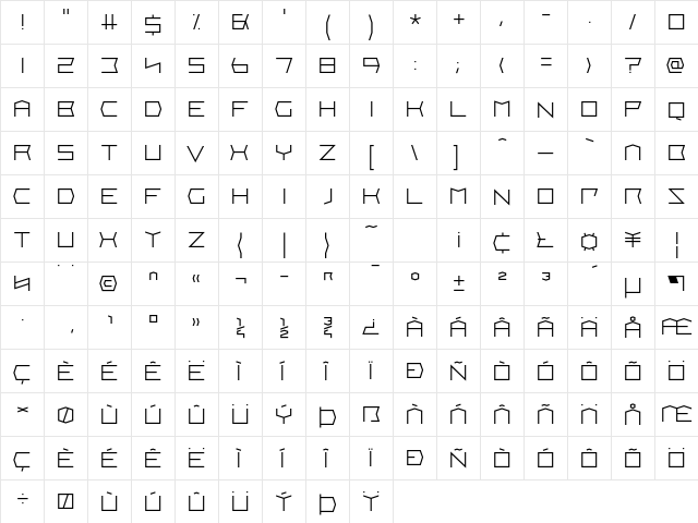 Wrocislaw Normal font glyphpreview