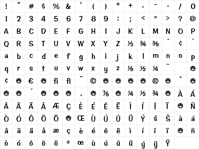 SCRIPT1 Scrapin' Cazual Normal font glyphpreview