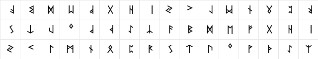 FutharkEBold Medium font glyphpreview