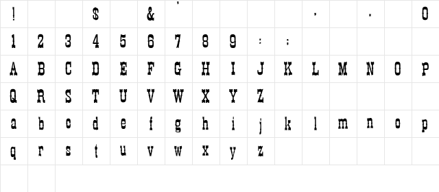 Townsend Regular font glyphpreview