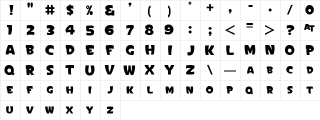 Sign Painter's Gothic SmC JL Regular font glyphpreview