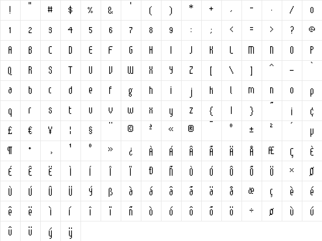 V5 Loxica Lixera font glyphpreview