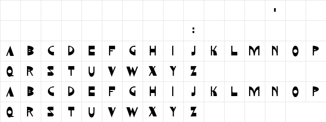 Komatsu Cen Regular font glyphpreview