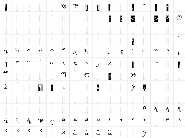 Canyou Regular font glyphpreview