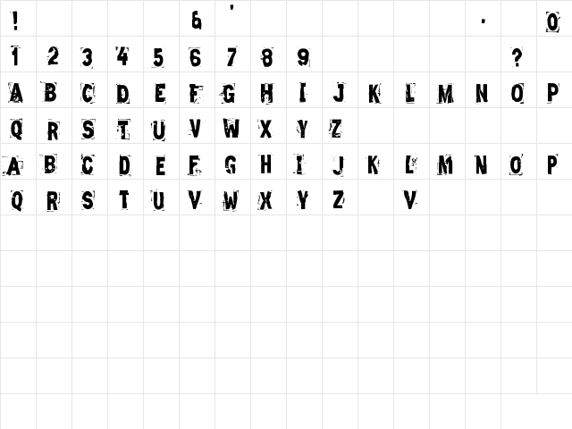 Zero & Zero Is Regular font glyphpreview