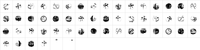 EclectHeads Regular font glyphpreview