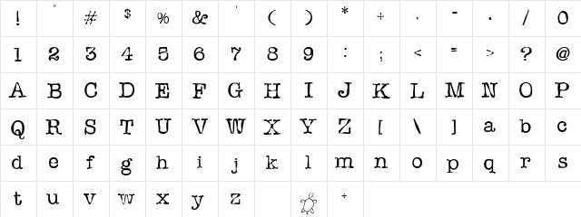 Sloppy Ink font glyphpreview