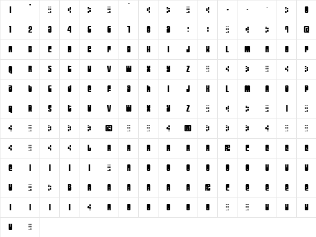 Moog Schmoog Regular font glyphpreview