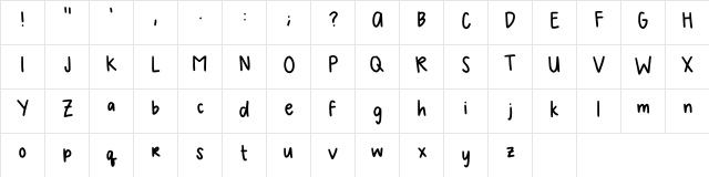 Mel Handwriting 2 Regular font glyphpreview