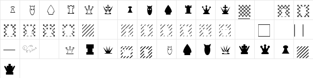 SimpleChessFont Regular font glyphpreview