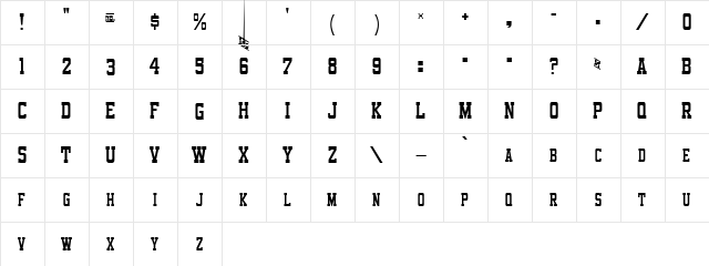 Funland Park Small Caps JL Regular font glyphpreview