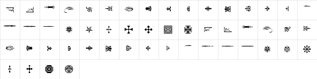 Adobe Wood Type Medium font glyphpreview