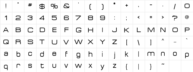 Acens Regular font glyphpreview