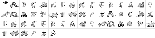 MovingLetters Regular font glyphpreview