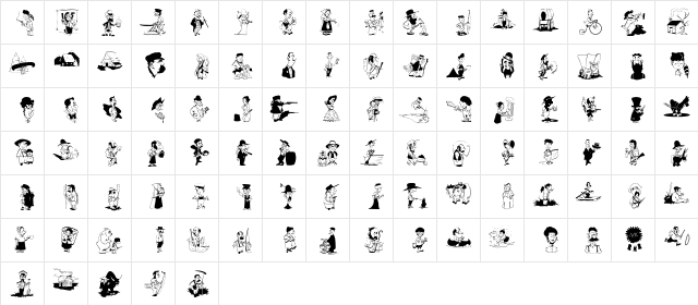 FunnyCharacters Regular font glyphpreview