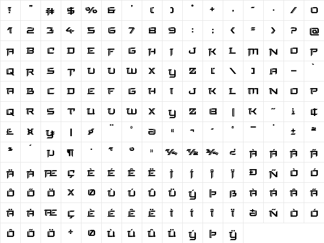 Final Front Bold Bold font glyphpreview