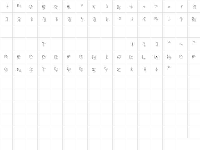 DemonCubicBlockFont Regular font glyphpreview