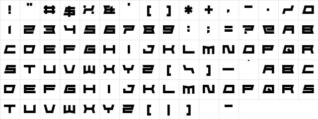 FoughtKnight Die Regular font glyphpreview