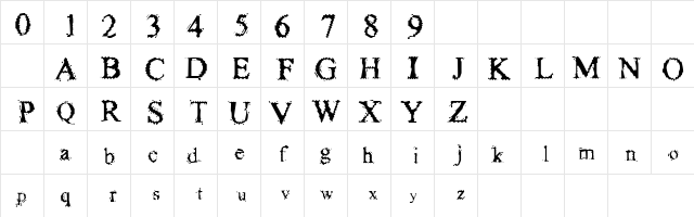 FuzzySock Thin font glyphpreview