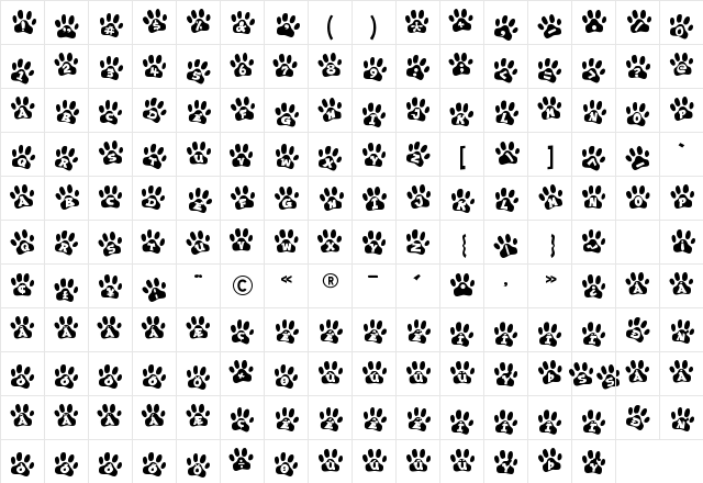 Ennobled Pet Regular font glyphpreview