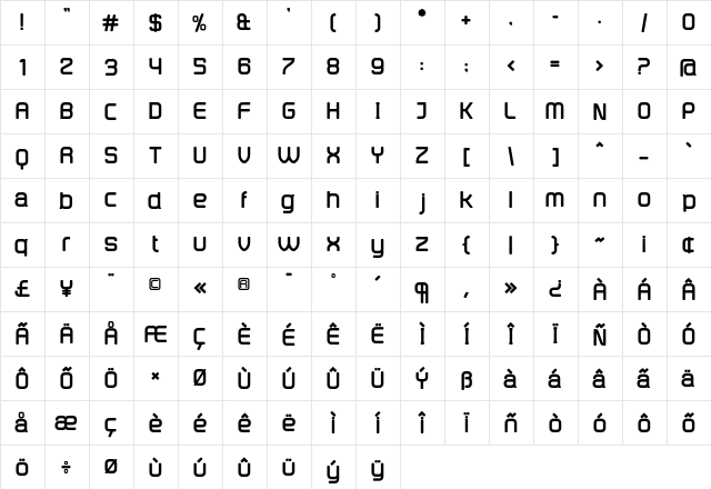 Formatt Bold font glyphpreview