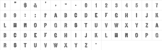 Archive Tilt Regular font glyphpreview