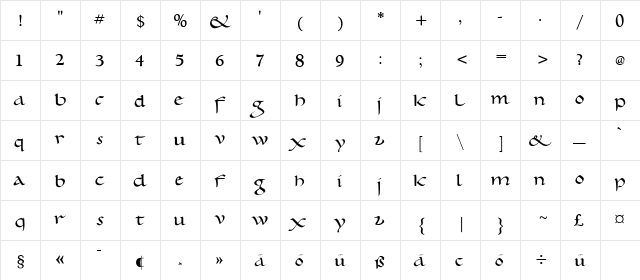 CarolusMagnus Medium font glyphpreview
