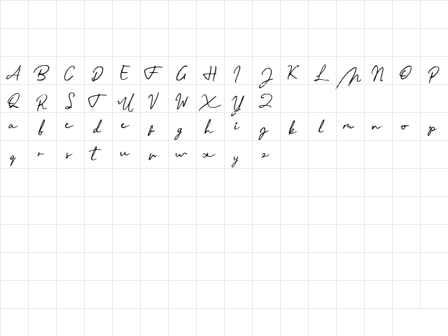 Menttarich Personal Use Only Regular font glyphpreview