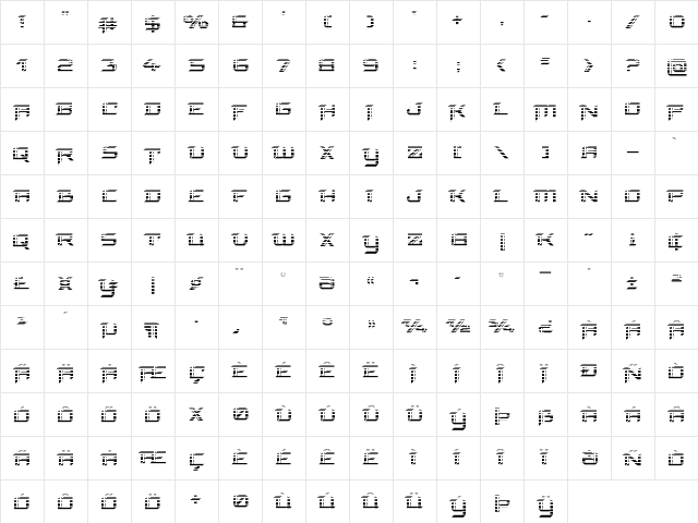 Final Front Gradient Regular font glyphpreview