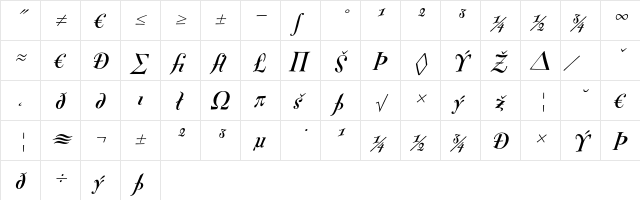 FontesqueText BoldItalicExpert font glyphpreview