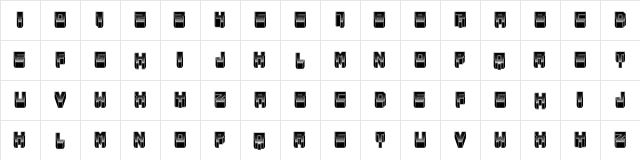Metallic Regular font glyphpreview