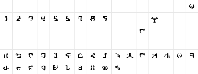 Space Encounter Regular font glyphpreview