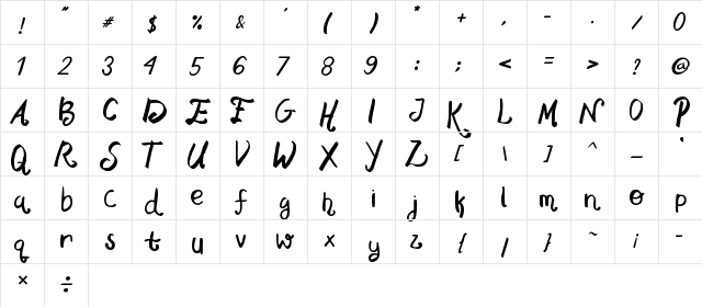 Swan tales Regular font glyphpreview
