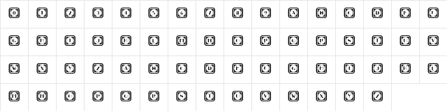 Retrospective Capitals 4 Regular font glyphpreview