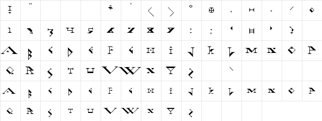 Kambi Regular font glyphpreview