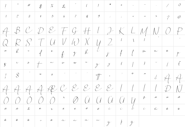 opyright (c) 2018 by Zulkhairi Lettering. All rights reserved. Italic font glyphpreview