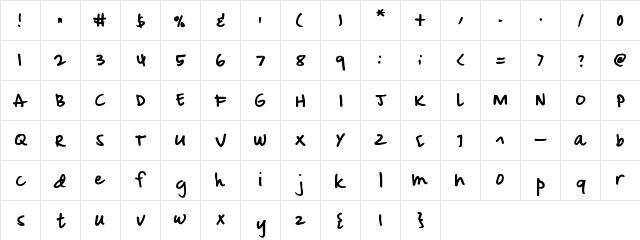 Mixdoodle Regular font glyphpreview