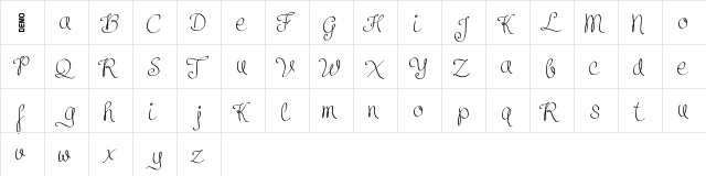Clarissa Demo font glyphpreview