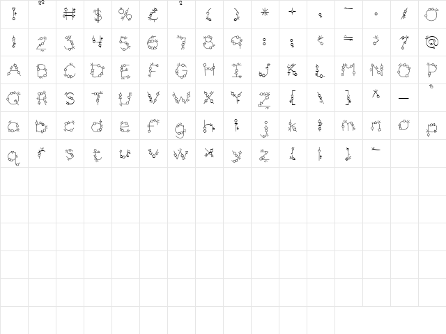 CK Geometric Regular font glyphpreview