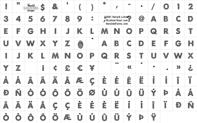 FortunaDotDarker Regular font glyphpreview