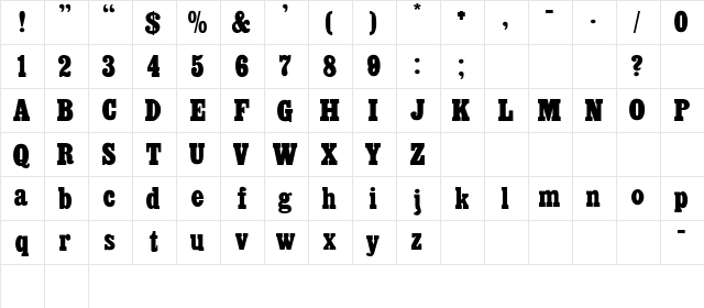 CairoExtended Regular font glyphpreview