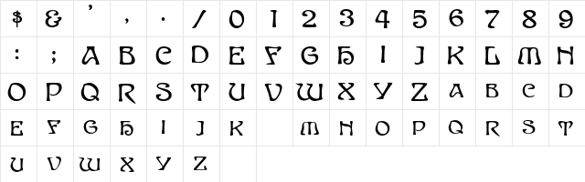 PlumosaSCapsSSK Bold font glyphpreview