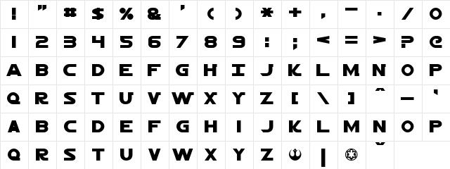 Fella Country Regular font glyphpreview