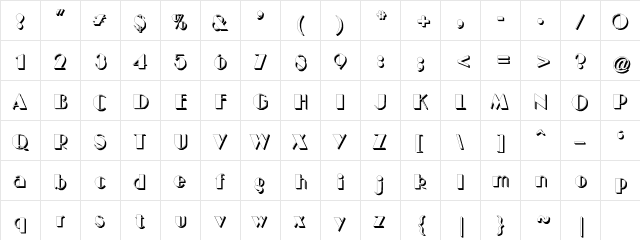 Standouts-Normal Regular font glyphpreview