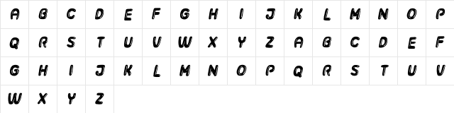 Surfaces 3D Italic font glyphpreview